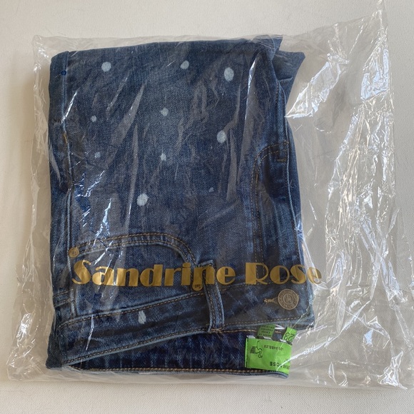 (B52) Free People x Sandrine Rose Straight Fit, Polka Blue, Size 28, NWT - Picture 13 of 14